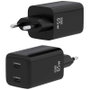 Aisens Cargador GaN 65W con 2x USB-C PD3.0 y QC4.0, Negro